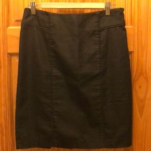 Navy stretch pencil skirt